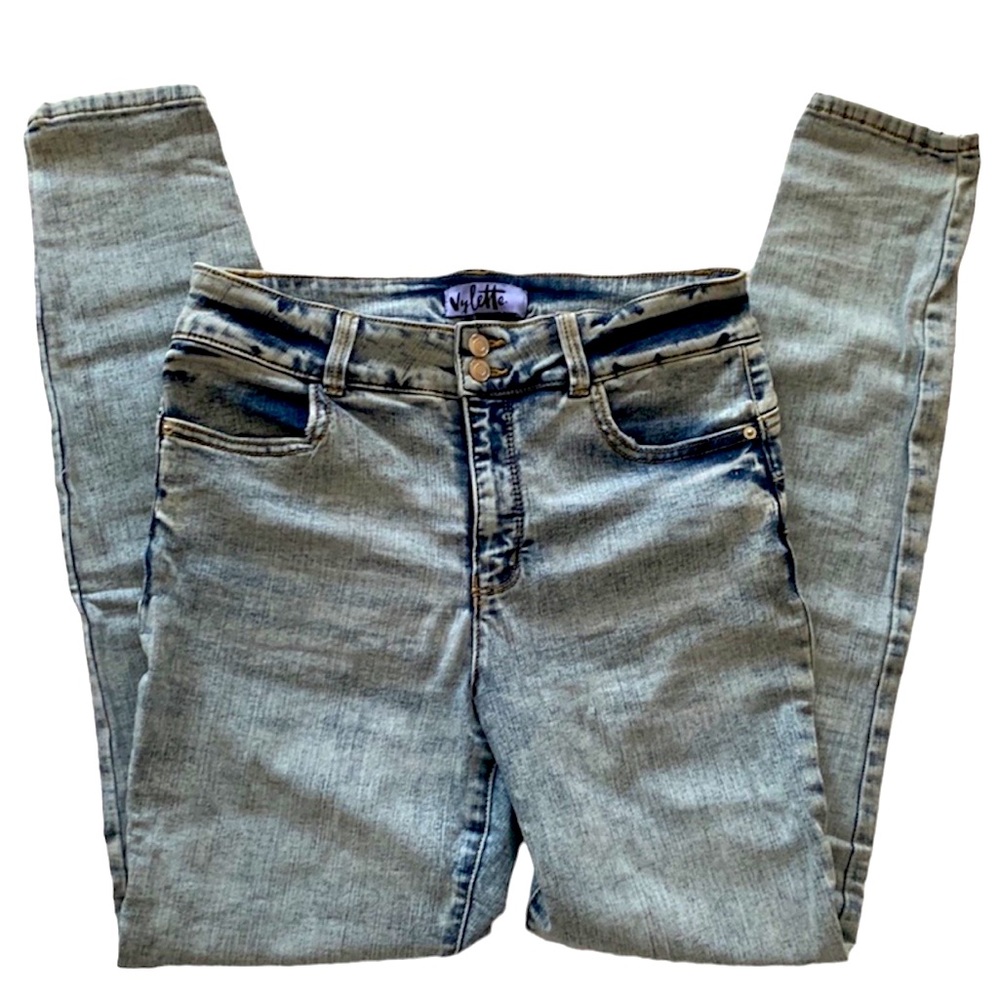 Skinny Jeans Acid-Washed